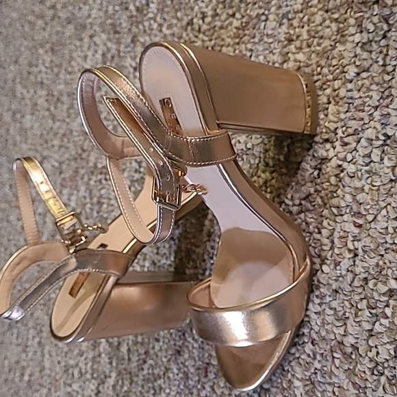ASOS Shoes - Gold block heels